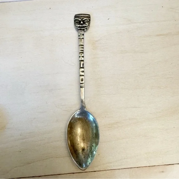 Two Vintage/Antique Sterling Silver Mexico Figural & One Unmarked Mini Spoons